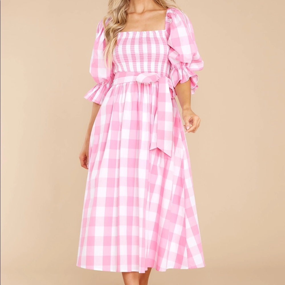 Red Dress Boutique, Classic pink gingham, medium